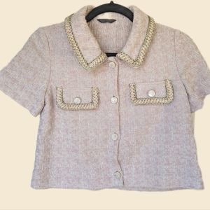 ASM ANNA Chanel-like Tweed Cropped Top